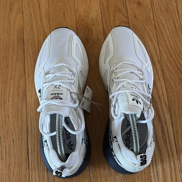 ADIDAS Shoes ZX 2K BOOST WHITE/BLUE tailgate‎ M 8 / W 9.5 Running shoes NEW - Picture 8 of 9
